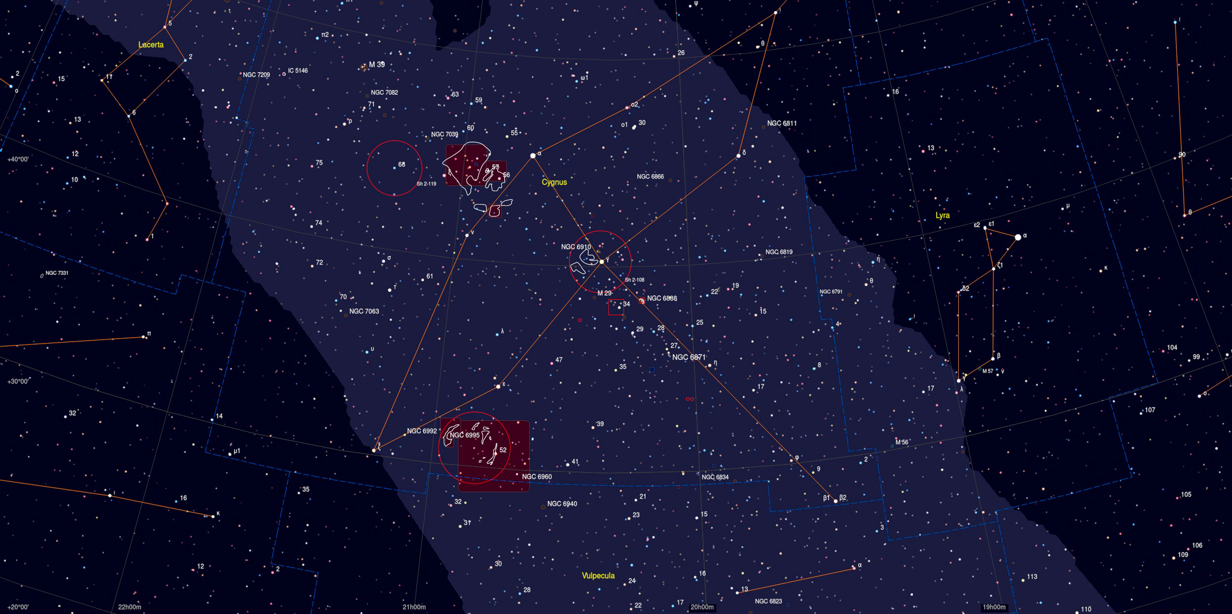 LBN 380 Region Sky Chart - Astrophotography Martin Rusterholz