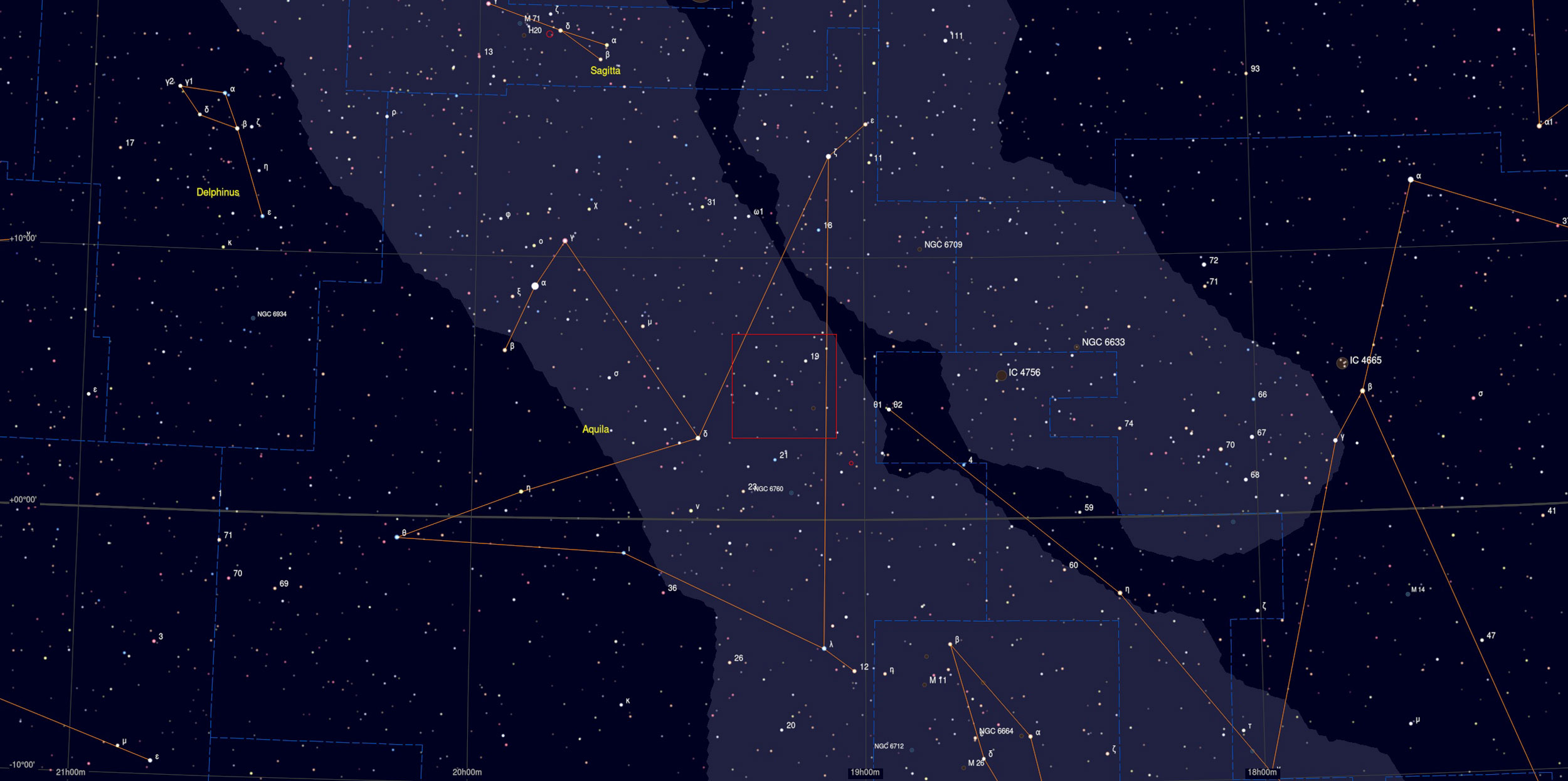 W50 Sky Chart - Astrophotography Martin Rusterholz