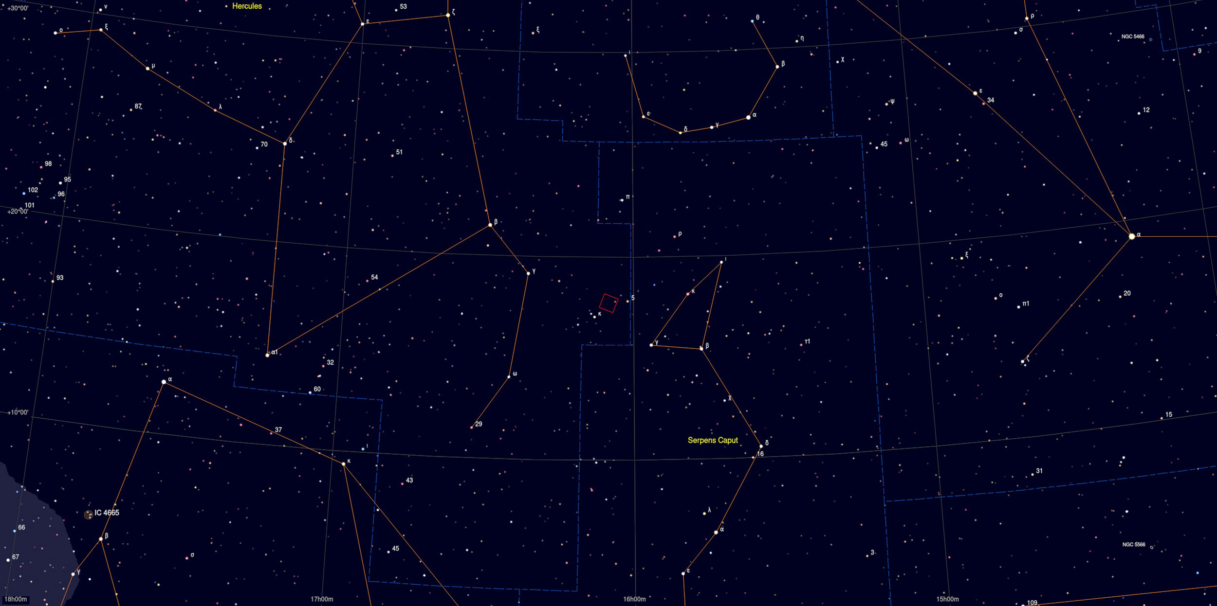 Abell 2151 Galaxy Cluster Sky Chart Astrophotography Martin Rusterholz