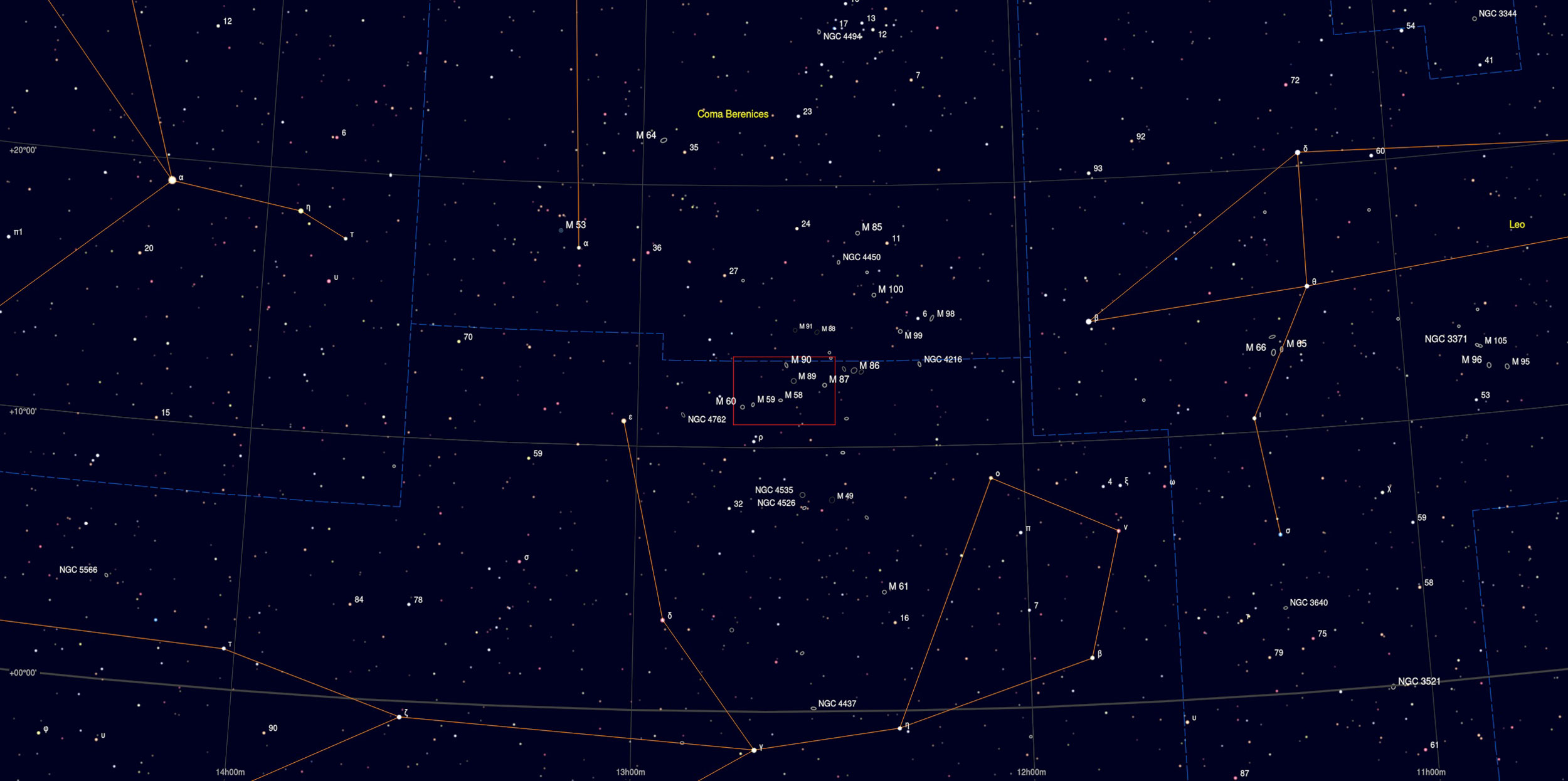 M89 Galaxy Sky Chart Astrophotography Martin Rusterholz