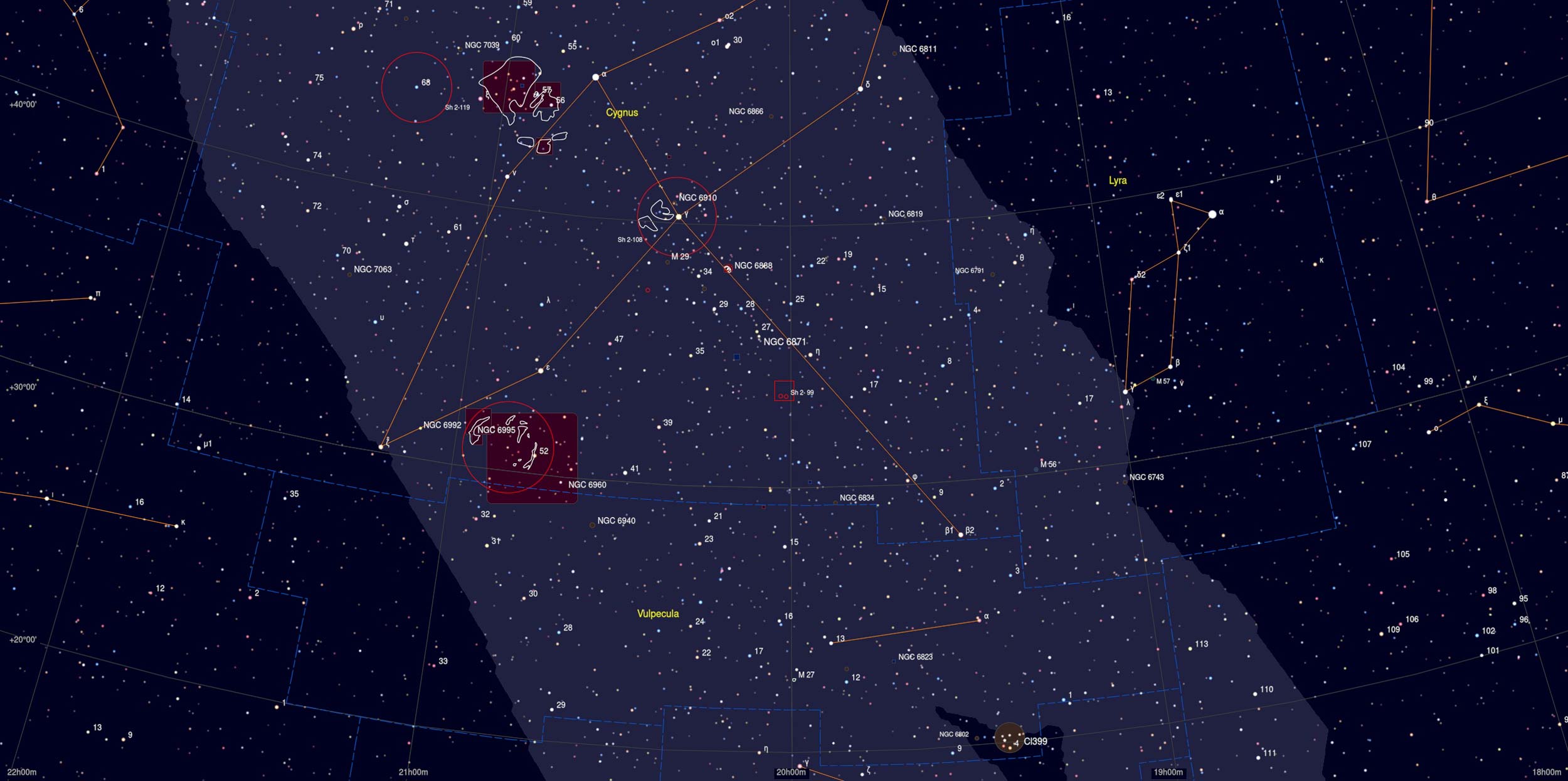 G70.5+1.9 Sky Chart - Astrophotography Martin Rusterholz