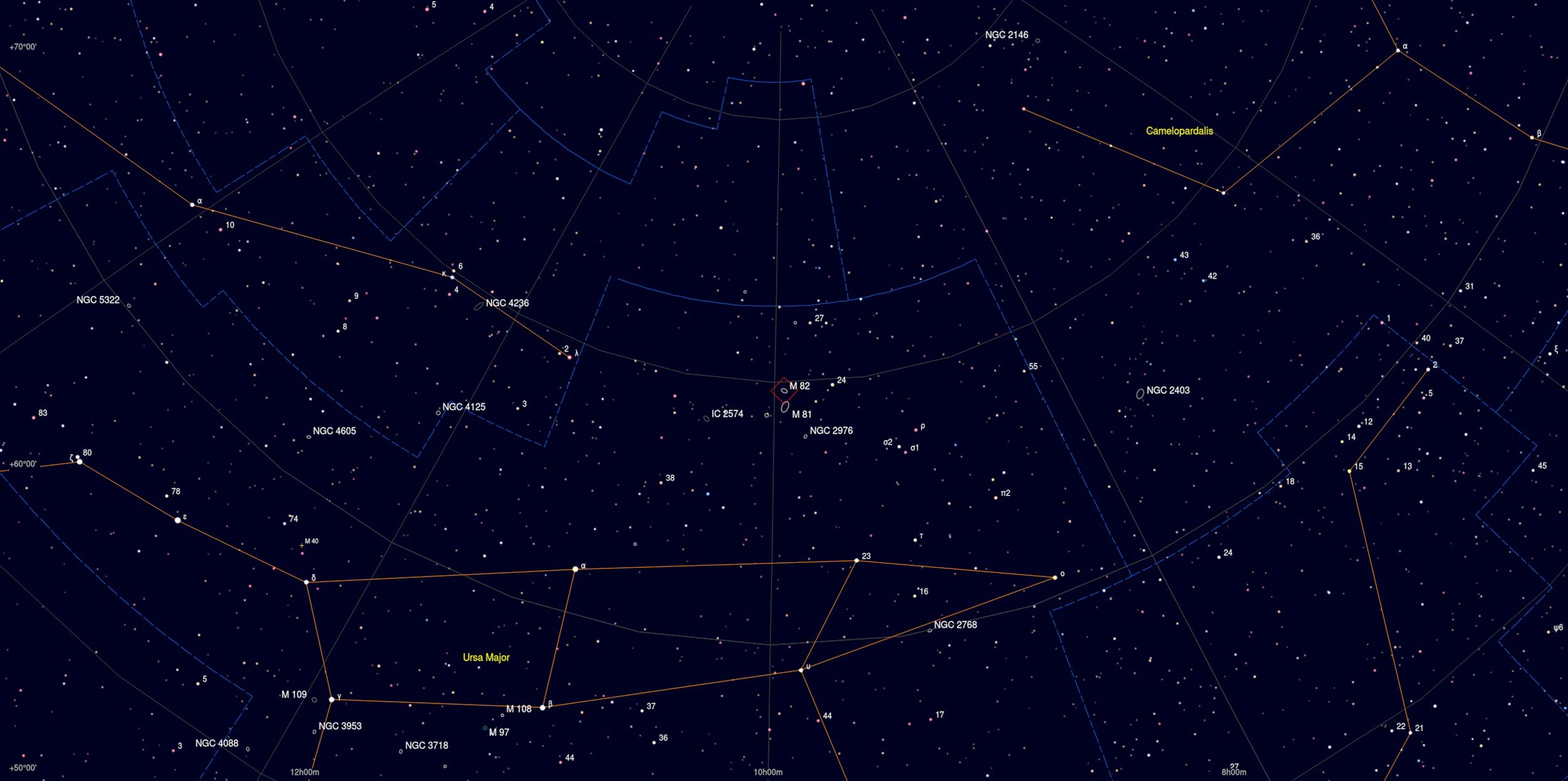 M82 Galaxy Sky Chart Astrophotography Martin Rusterholz